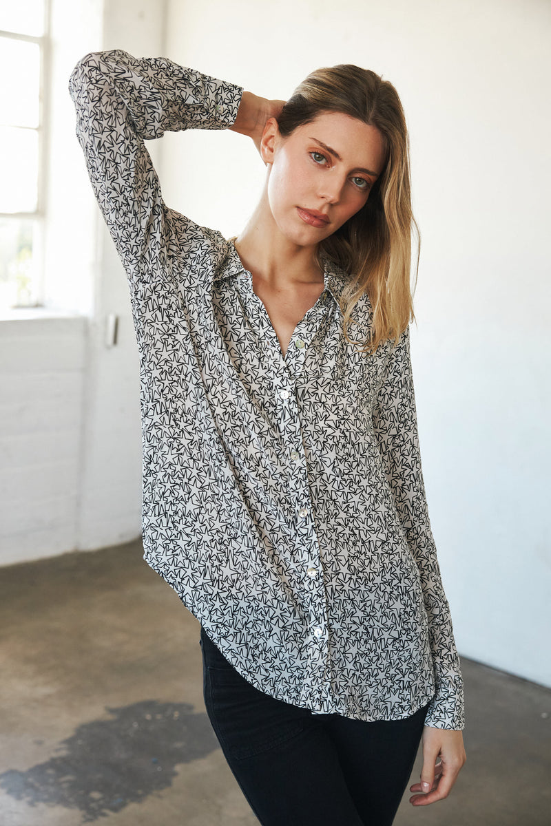 Sage Blouse - White Star