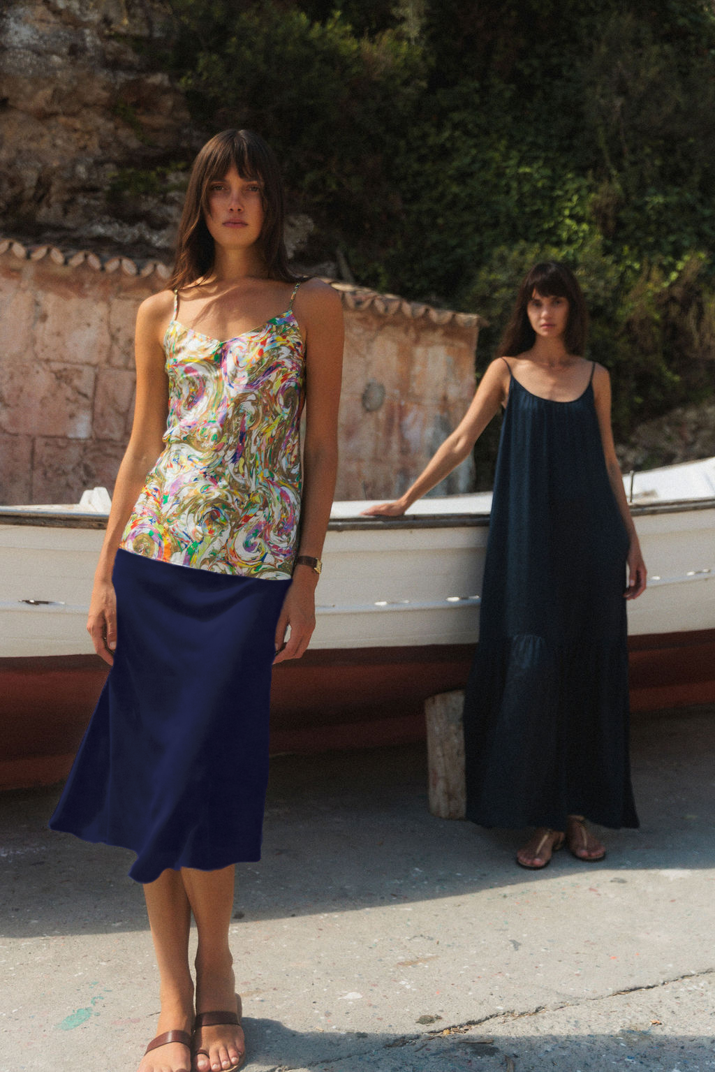 Siena Slip Skirt - Midnight Navy