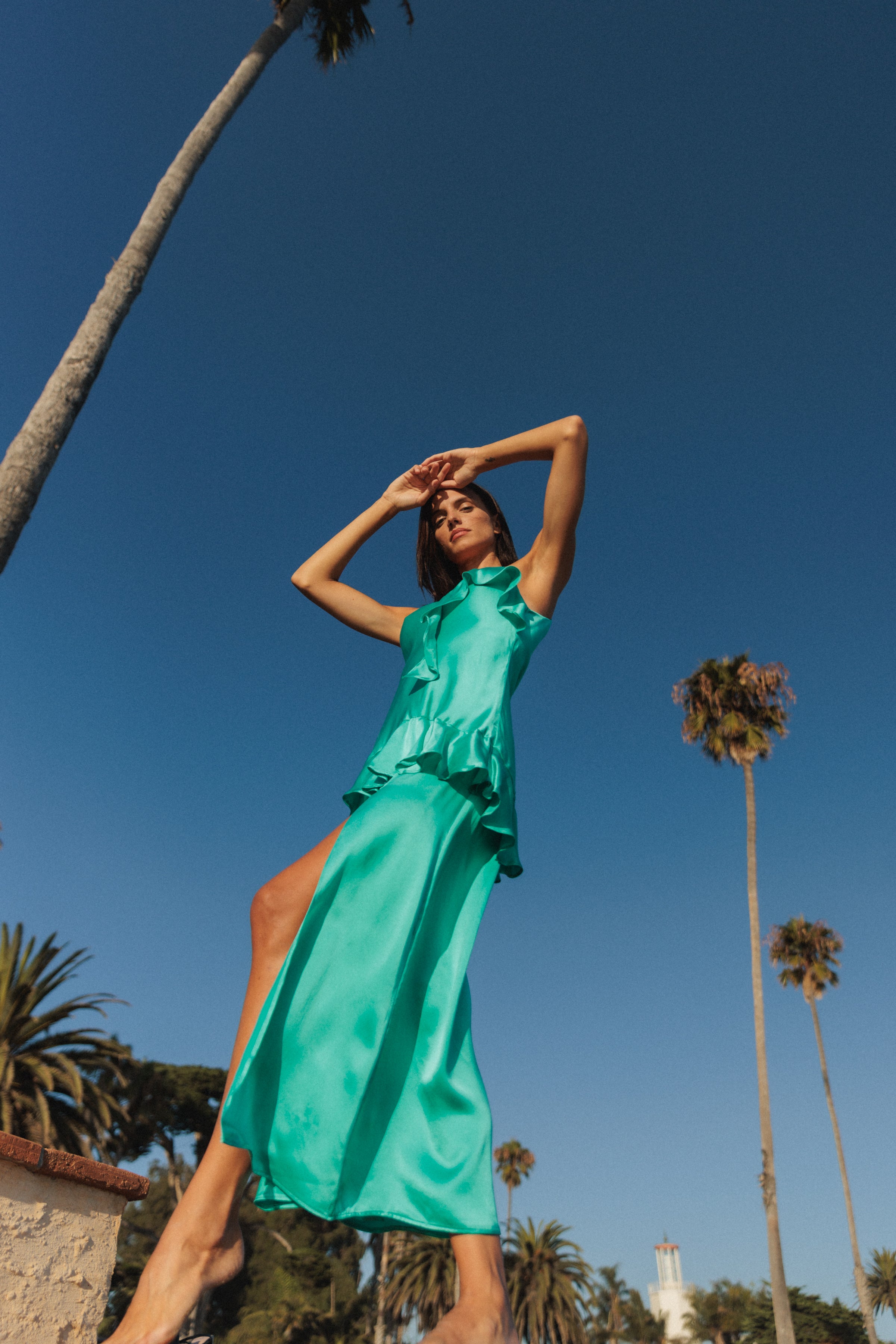 Valentina Dress - Van Gogh Green