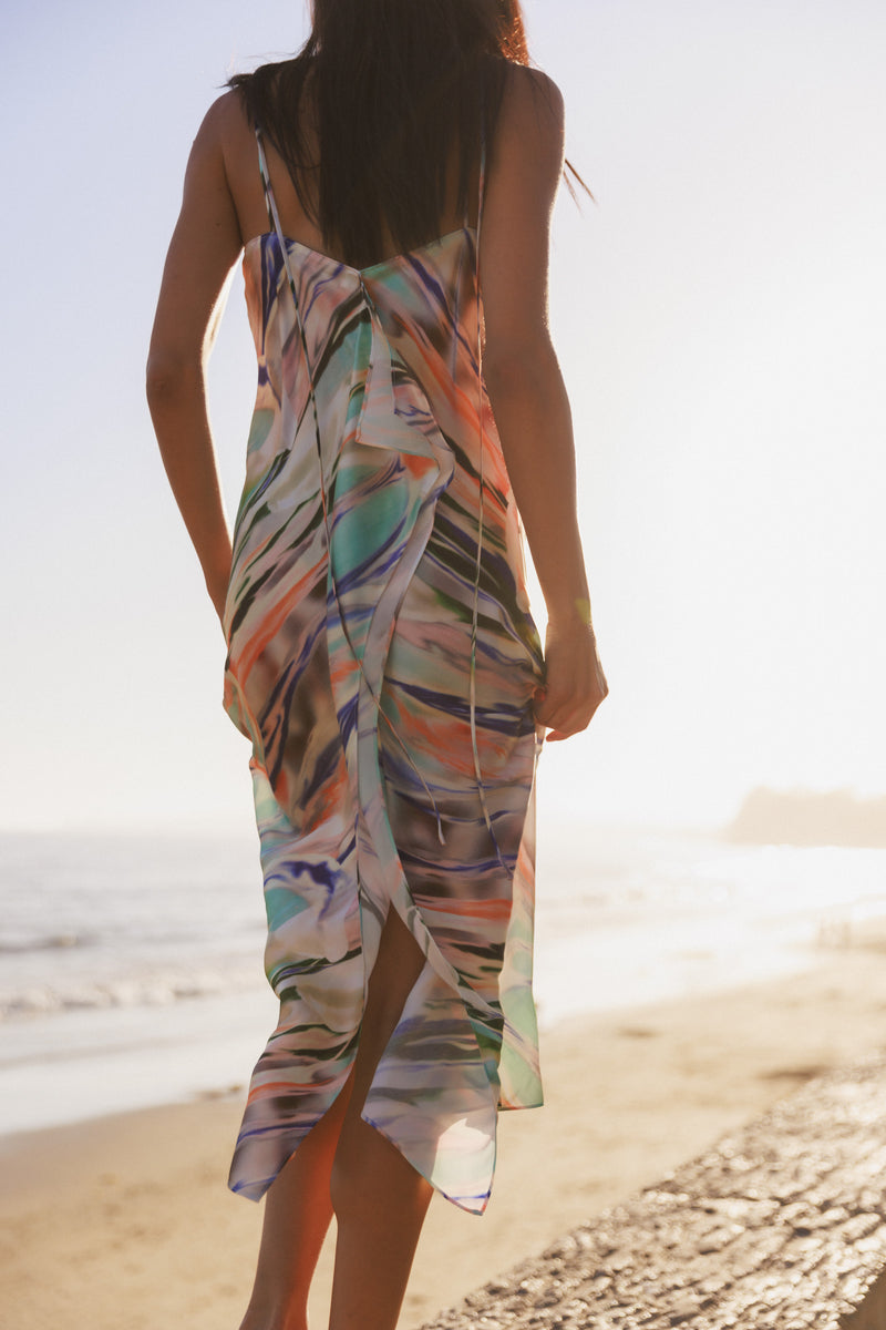 Emma Slip Dress - Abstract Orchid