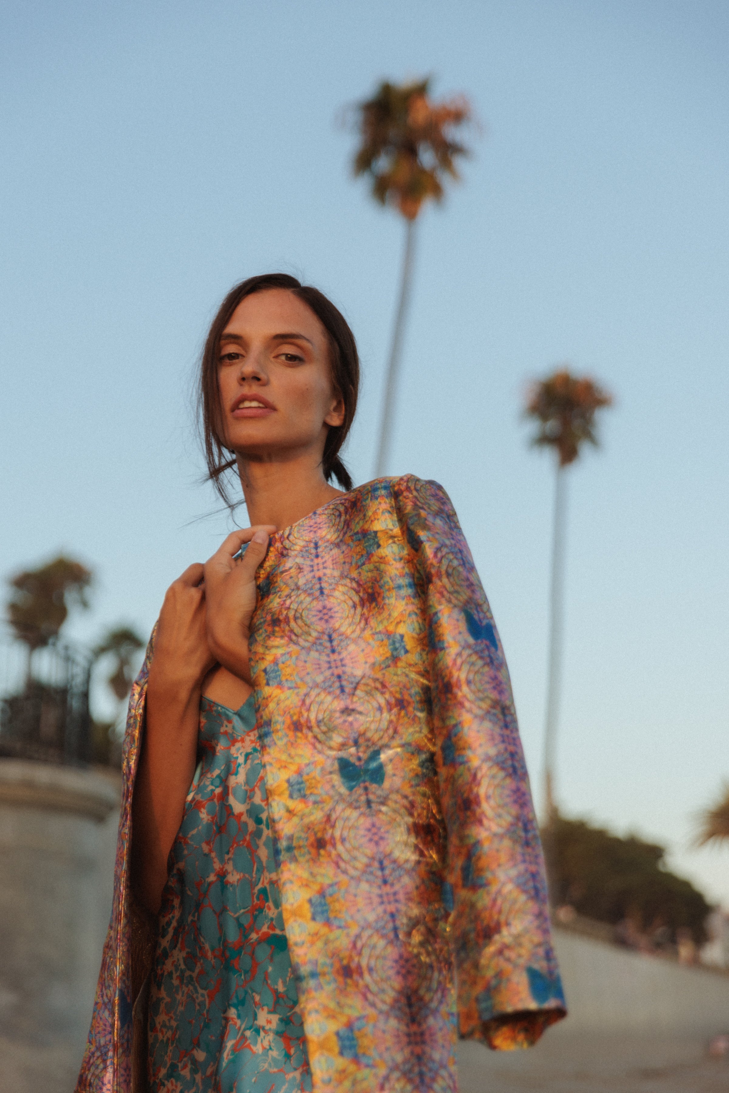 Margot Car Coat - Butterfly Swirl | CG DESIGN, LLC..