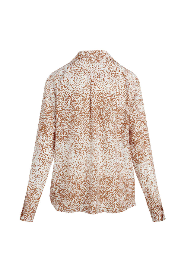 Sophie Printed Silk Blouse in Feline | CG DESIGN, LLC..