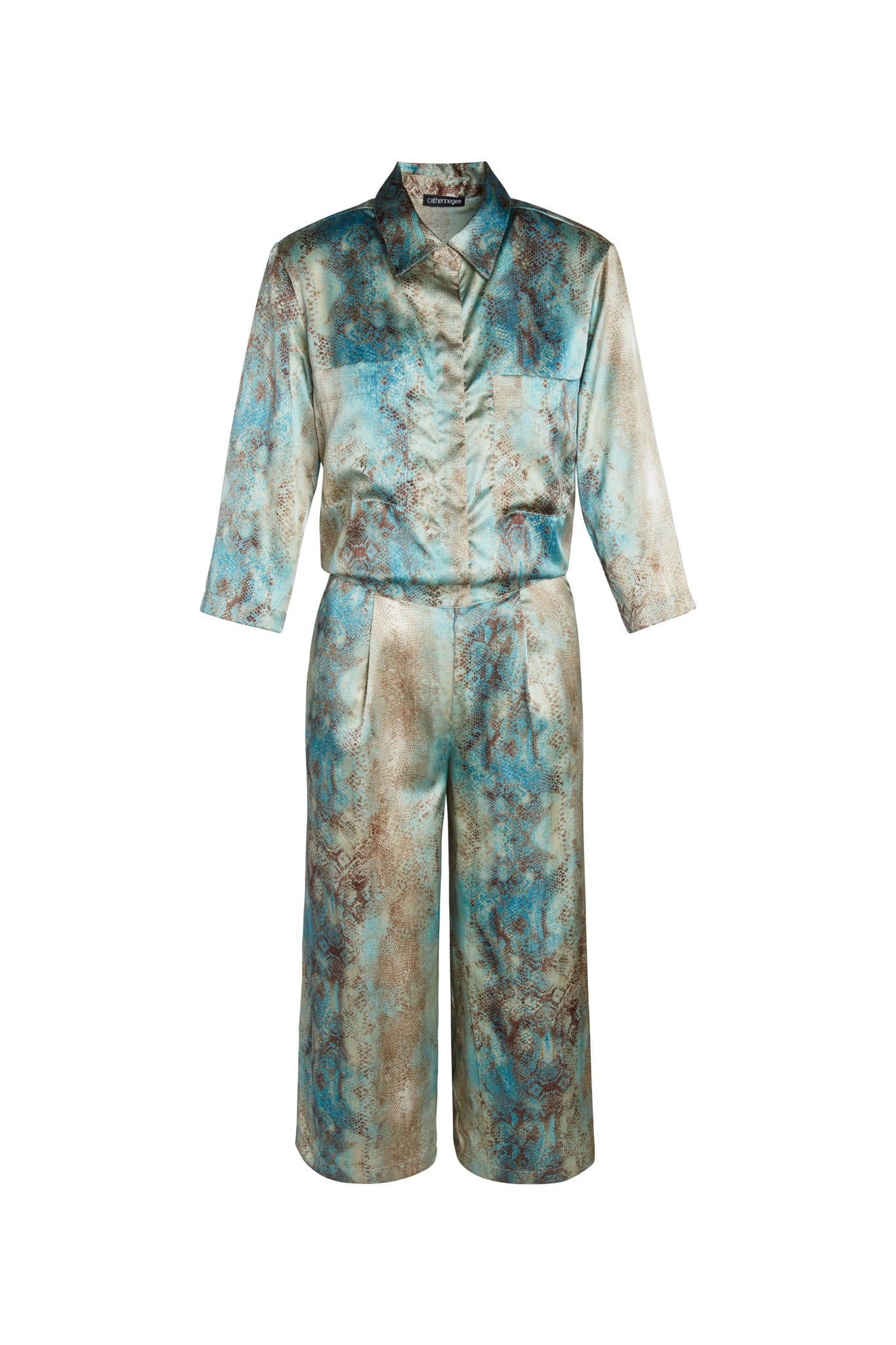 Vivienne Utility Silk Jumpsuit | CG DESIGN, LLC..
