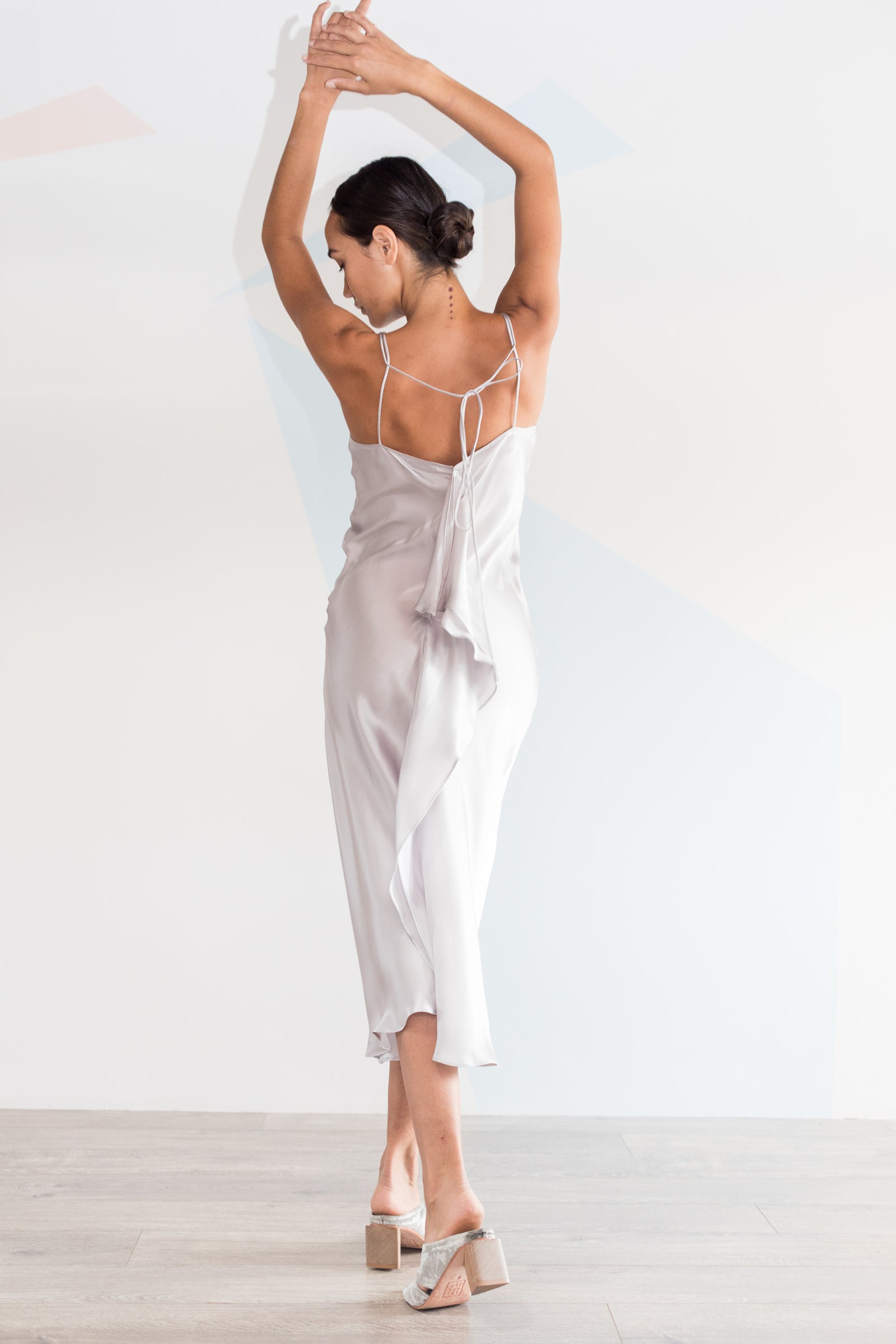 Emma Slip Dress - Silver